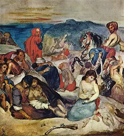 Massacre of Chios Watercolour 1820 Eugene Delacroix
